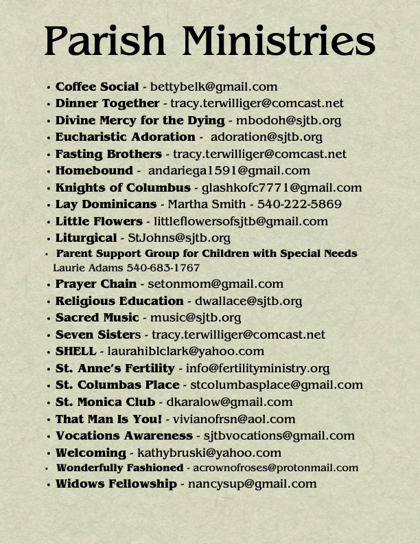 Parish Ministries Document