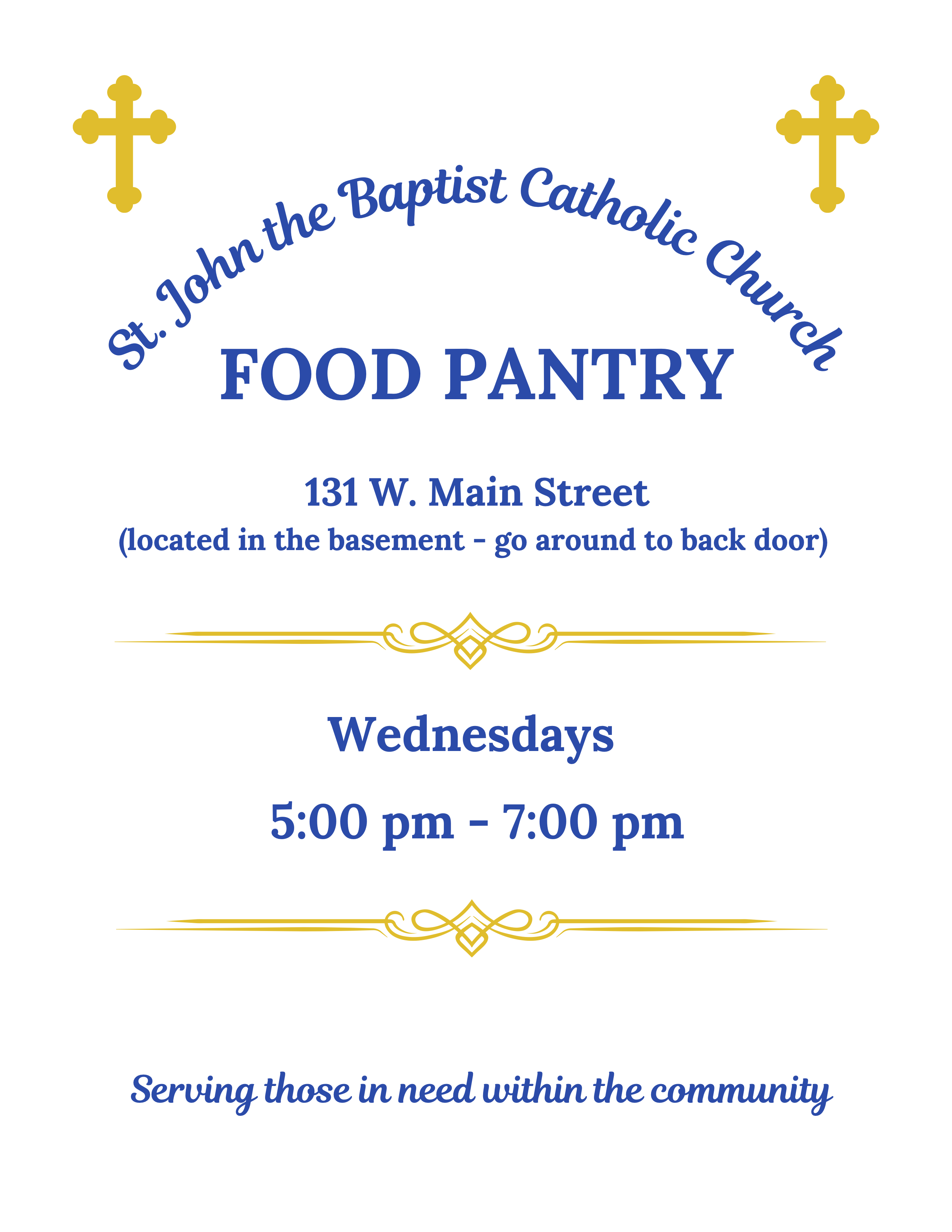 St. John The Baptist Catholic Church Food Pantry