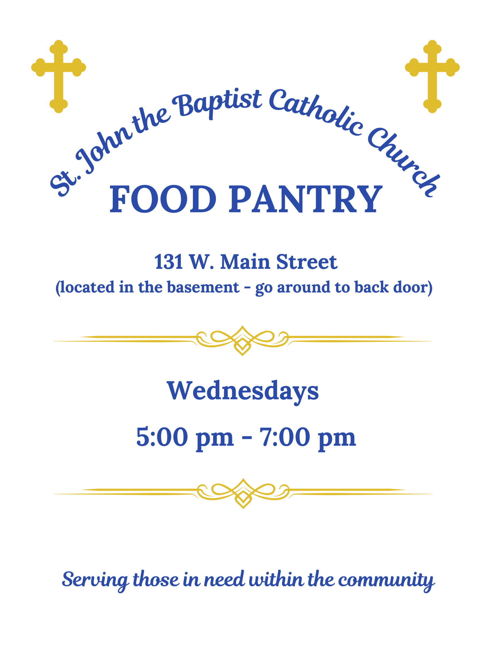 St. John The Baptist Catholic Church Food Pantry